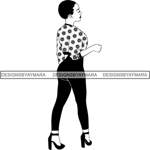 Afro Latina Woman SVG Cutting Files For Silhouette Cricut and More