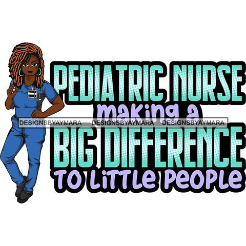 Afro Lola Nurse Medical Occupation SVG Cutting Files For Cricut Silhouette and More