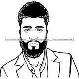 Attractive Man Bearded Hipster Model Fashion Male Guy Stylish Mustache Close-up Sexy Macho Manly SVG Files For Cutting