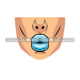 Funny Half Face Cute Designs For Mask Virus Protection SVG Cutting Files
