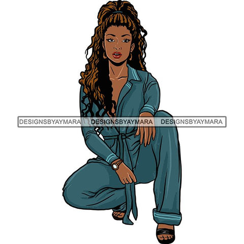 Afro Woman Braids Dreadlocks Sister-Locks Dreads Locks Hairstyle .SVG Cut Files For Silhouette and Cricut