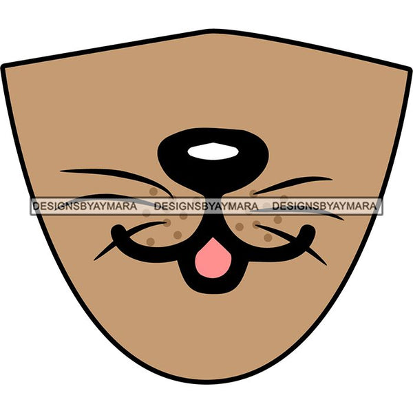 Funny Half Face Cute Designs For Mask Virus Protection SVG Cutting Files