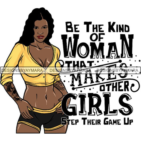Afro Woman Tattoo Sexy Melanin Nubian Goddess PNG Files For Print Not For Cutting