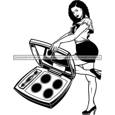 Afro Woman SVG Make Up Goddess Cutting Files For Cricut Silhouette and Much More