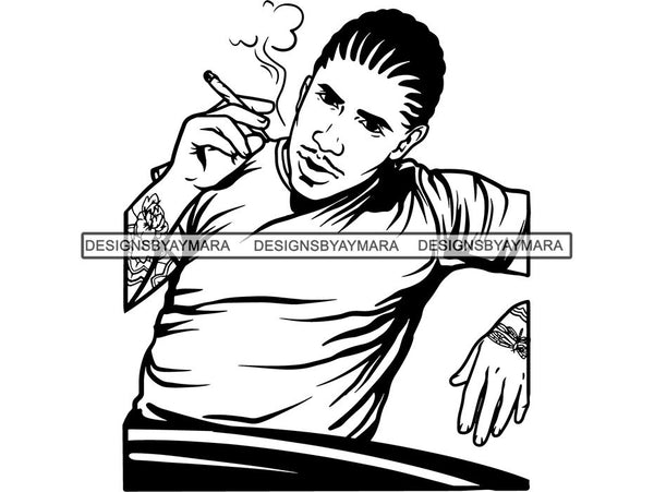 Man Smoking Weed Blunt Cannabis Medical Marijuana Mary Jane Pot Stone High Life Smoker Smoking Smoke 420 Drug .SVG Cut Files for Silhouette and Cricut