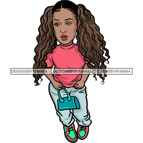 Fashion Woman Model Posing Summer Outfit Vogue Goddess Glamour Trendy Clothing Vector SVG Cutting Files