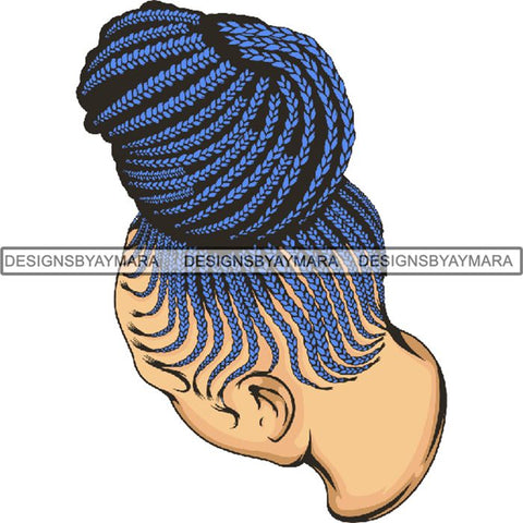 Afro Woman Braids Dreads Dreadlocks Hairstyle PNG Print File Not For Cutting