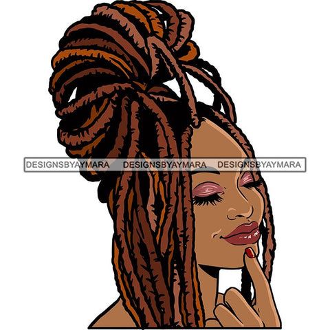 Afro Woman Braids Dreadlocks Sister-Locks Dreads Locks Hairstyle .SVG Cut Files For Silhouette and Cricut