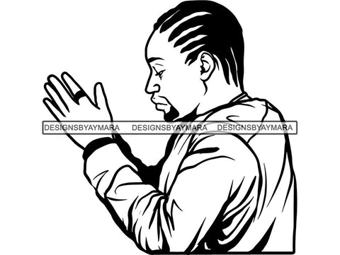 Man Praying God SVG Cut Files For Silhouette ans Cricut
