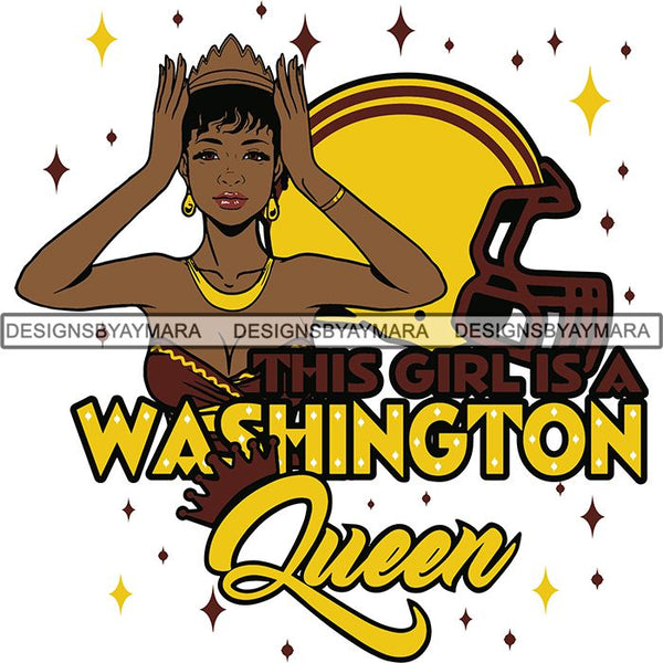 Washington Queen Football Team SVG Cutting Files For Silhouette Cricut and More