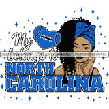 North Carolina Collage Football Melanin SVG Cutting Files For Silhouette Cricut and More