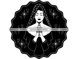 Classy Lady Praying God SVG Cut Files For Silhouette Cricut and More.