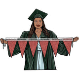 Graduation Achievement Hard Work Diploma Success Robe Cap Certificate College SVG Cutting Files