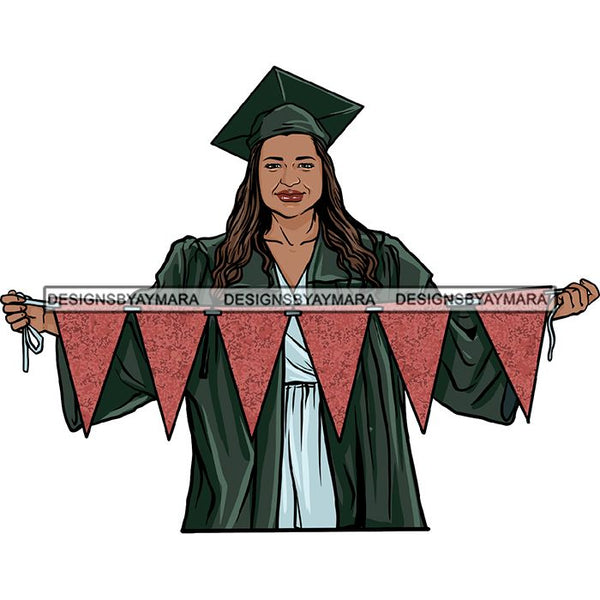 Graduation Achievement Hard Work Diploma Success Robe Cap Certificate College SVG Cutting Files