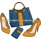 Purse Bag Shoes High Heels Glamour Luxury Fashion Shine SVG Clipart Vector Cutting Files