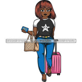 Lola Travel Vacation Getaway Black Proud Woman Traveling .SVG Cutting Files For Silhouette and Cricut and More!