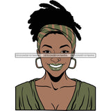 Afro Woman SVG Turban Head Wrap Cutting Files For Silhouette Cricut and More