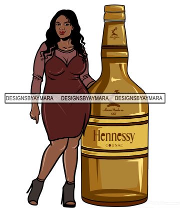 Whiskey Goddess Black Woman Sexy Melanin Nubian Liqueur Beverage Alcohol PNG File For Print Not For Cutting Cut Files For Silhouette and Cricut