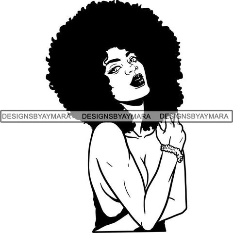 Afro Latina Woman SVG Cutting Files For Silhouette Cricut and More