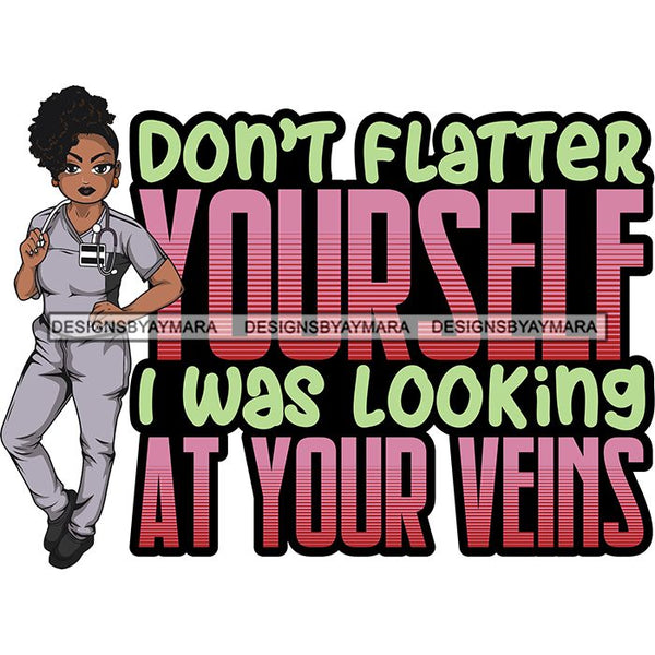 Afro Lola Nurse Medical Occupation SVG Cutting Files For Cricut Silhouette and More