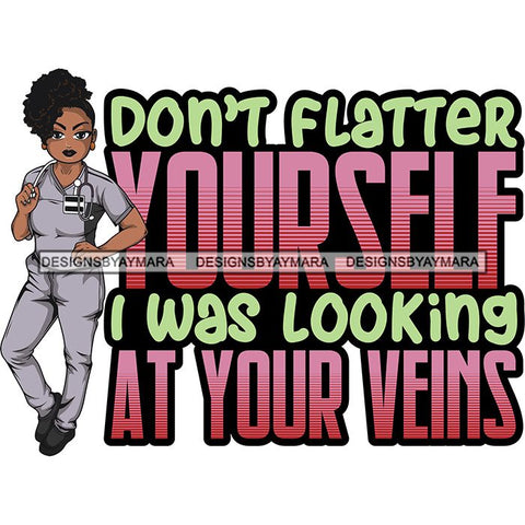 Afro Lola Nurse Medical Occupation SVG Cutting Files For Cricut Silhouette and More