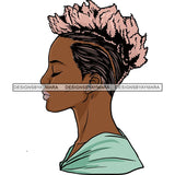 Afro Woman Short Haircut Curly Hairstyle Fashion Makeup Glamour SVG Files For Cutting and More!