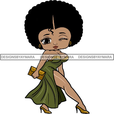 Afro Sexy Queen Betty SVG Cutting Files For Cricut and Silhouette