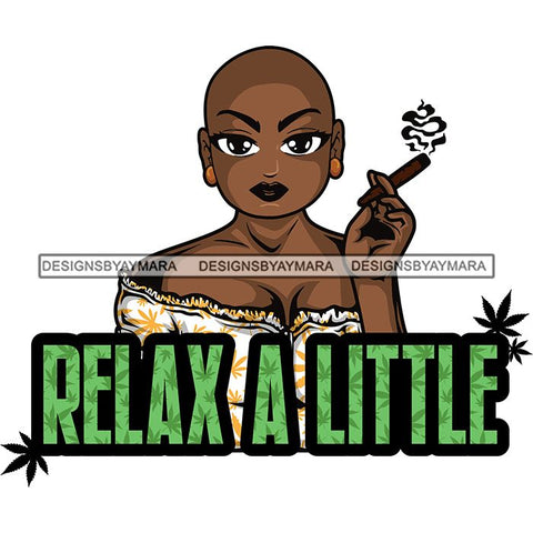 Afro Lola Smoking Pot Quotes Weed Joint Blunt Cannabis Marijuana SVG Cutting Files