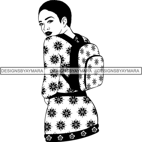 Afro Latina Woman SVG Cutting Files For Silhouette Cricut and More