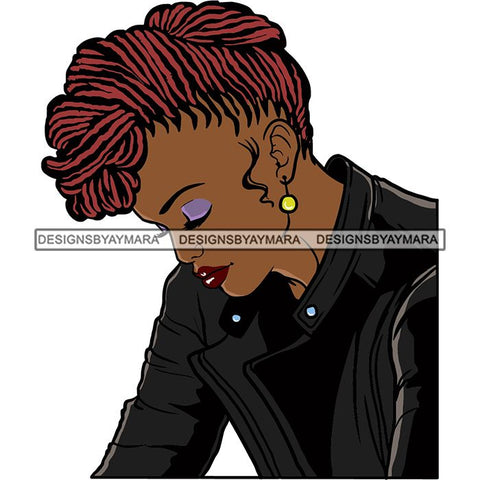 Afro Black Woman Sister-lock Hairstyle Beautiful Diva .SVG Cutting Files For Silhouette Cricut and More!