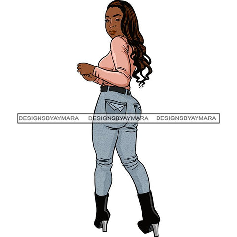 Fashion Diva Glamour Afro Classy Sexy Lady SVG PNG JPG Vector Files For Cutting and More