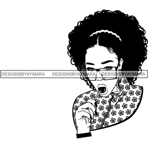 Afro Woman SVG Cut Files For Silhouette and Cricut
