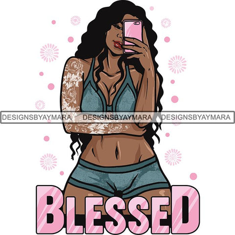 Dope Diva Blessed Life Quotes SVG Cutting Files For Silhouette Cricut and More