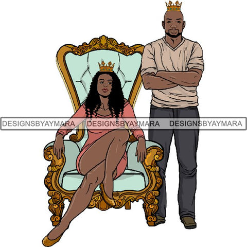 King and Queen Rey Reina Couple Life Goals PNG Print Files Not For Cutting