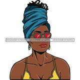 Beautiful Woman Turban Head Wrap Hairstyle SVG Files For Cutting and More!