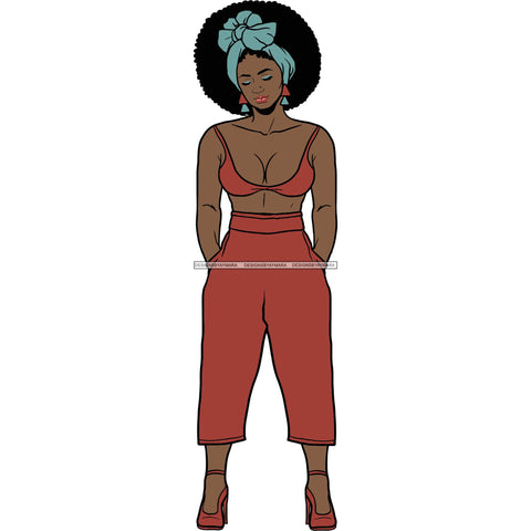 Afro Woman SVG Turban Head Wrap Cutting Files For Silhouette Cricut and More