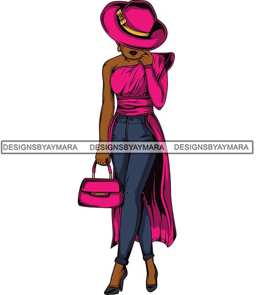 Afro Lola Flow Too Strong Elegance Elegant Woman Glamour Sexy Confident Lady .SVG Clipart Vector Cutting Files