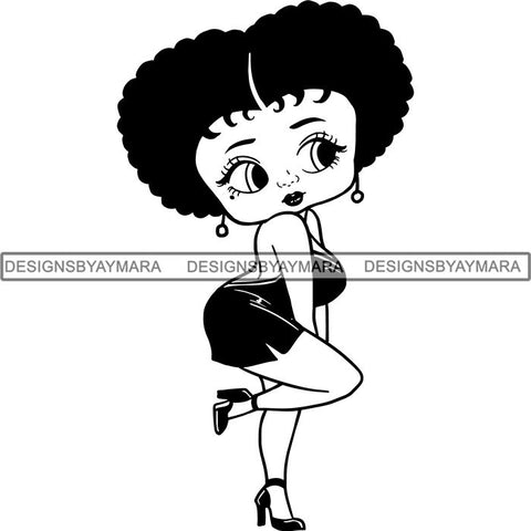 Afro Sexy Queen Betty SVG Cutting Files For Cricut and Silhouette