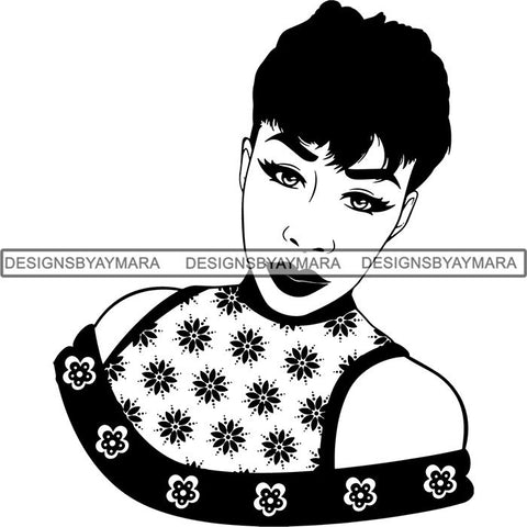 Afro Latina Woman SVG Cutting Files For Silhouette Cricut and More