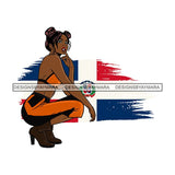 Dominican Republic Country Afro Diva Proud Roots Pretty Woman Fashion .SVG Cutting Files For Silhouette and Cricut and More!