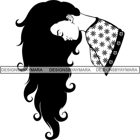 Afro Latina Woman SVG Cutting Files For Silhouette Cricut and More