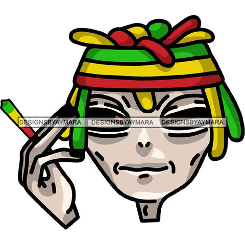 Rasta High Life Smoking Weed Everyday 420 Cannabis Pot Head Weed Leaf Grass Marijuana Joint Blunt Stoned SVG Cutting Files