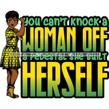 Afro Lola Strong Lady We can Do It Woman Power Flexing Arms Believe in Yourself Quotes .SVG Cutting Files For Silhouette and Cricut and More!
