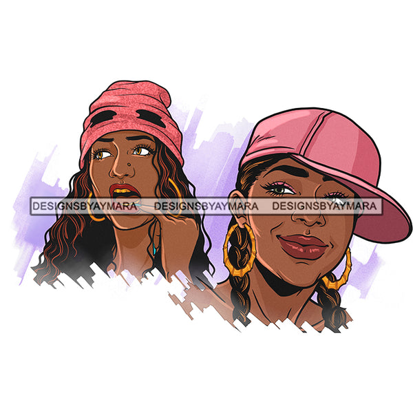 Ghetto Thuggish Street Girls Gold Teeth Gangster Gansta Badass Powerful Woman Baseball Hat Melanin Nubian PNG JPG Cutting Files For Silhouette and Cricut and More!