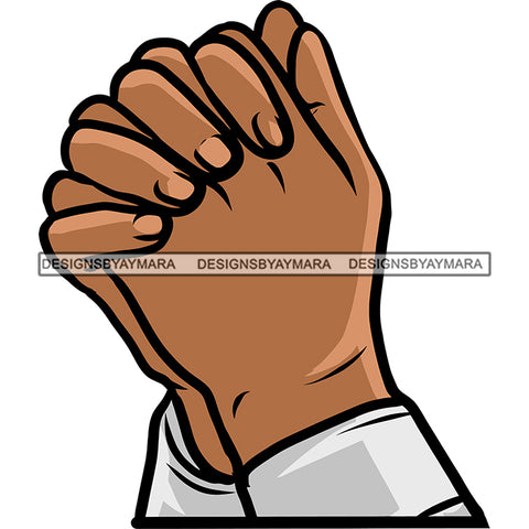 Afro Man Hand Hard Praying Color Artwork African American Man Hand Power Of Hero Hand White Background Vector SVG JPG PNG Vector Clipart Cricut Silhouette Cut Cutting
