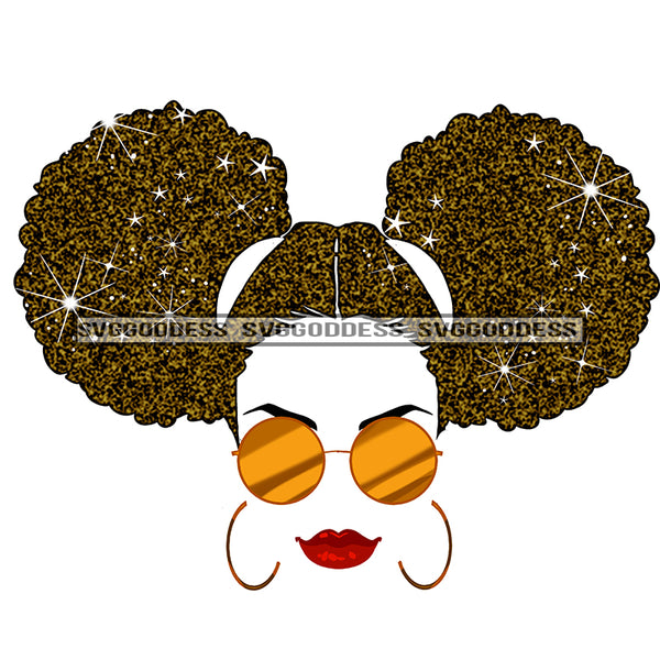 Black Woman Afro Hair In Sunglasses JPG PNG  Clipart Cricut Silhouette Cut Cutting