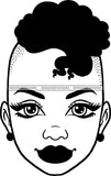 Afro Woman Mohawk Hairstyle Black Girl Magic Melanin Popping Hipster Girls SVG JPG PNG Layered Cutting Files For Silhouette Cricut and More