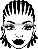 Afro Woman Braids Hairstyle Black Girl Magic Melanin Popping Hipster Girls SVG JPG PNG Layered Cutting Files For Silhouette Cricut and More