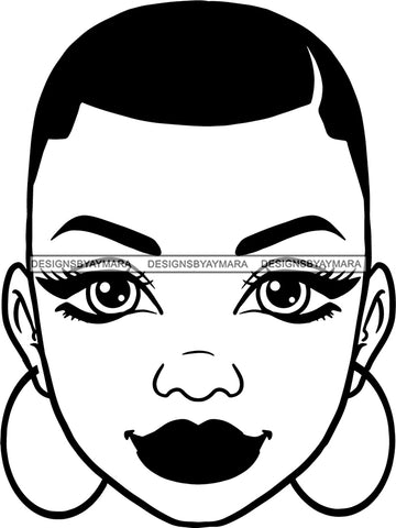 Afro Woman Short Hairstyle Black Girl Magic Melanin Popping Hipster Girls SVG JPG PNG Layered Cutting Files For Silhouette Cricut and More