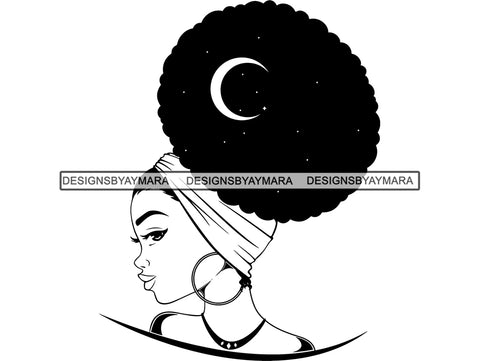Afro Beautiful Woman Goddess Diva Classy Lady .SVG Cut Files For Silhouette and Cricut
